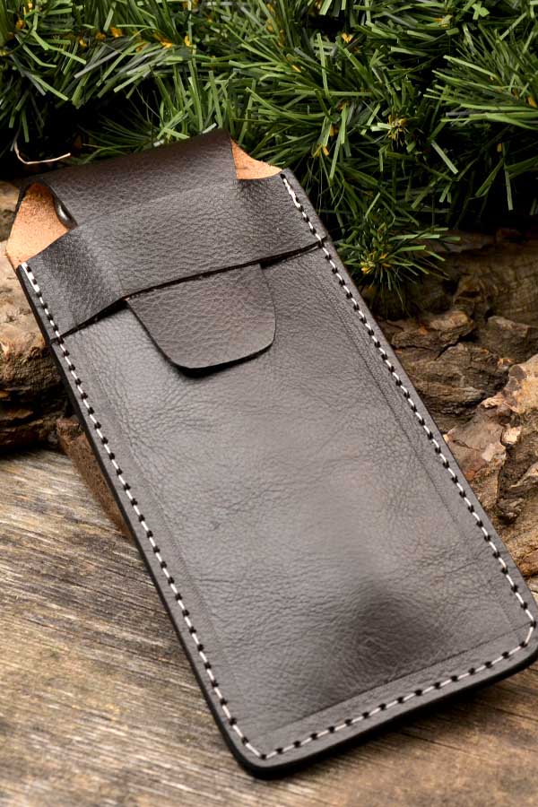 Mittelalter Besteck mit Ledertasche 4 teilig - handgeschmiedet