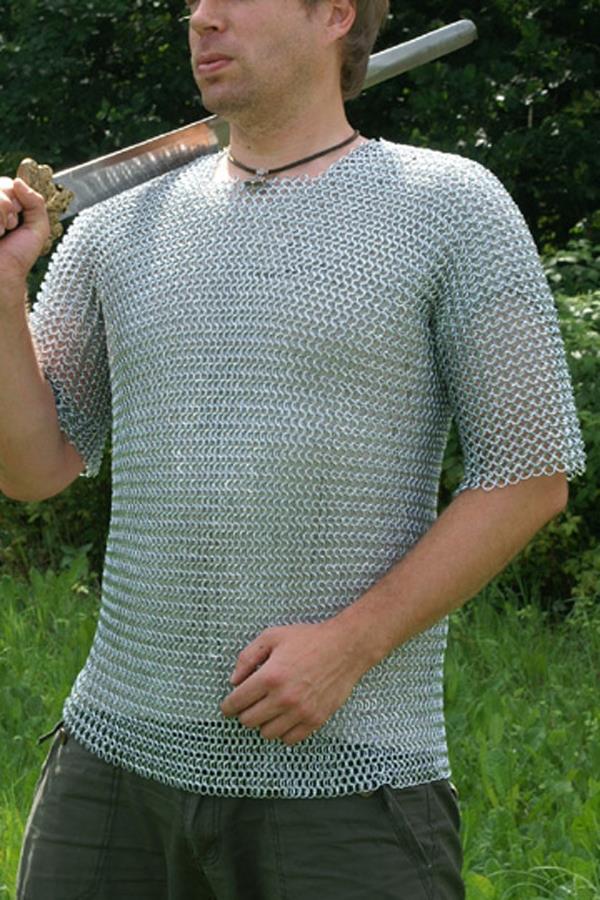 LARP Chainmail short sleeve - galvanized