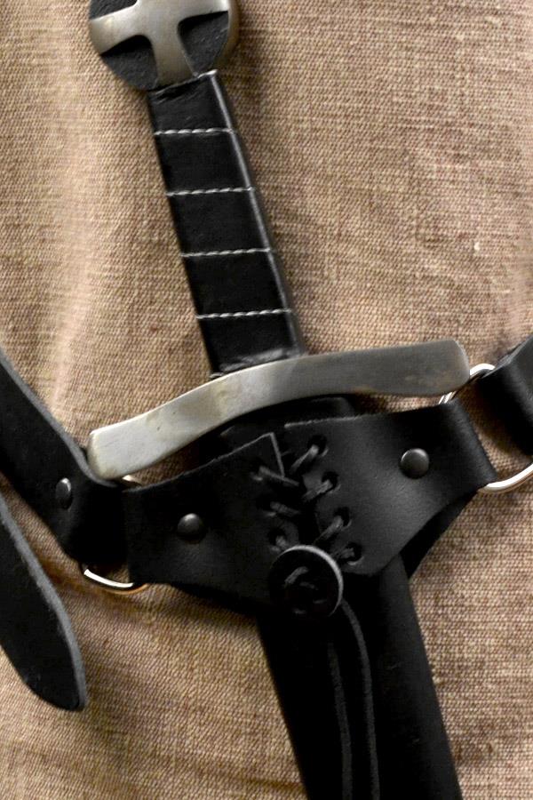 Medieval Leather Sword Belt Fighter