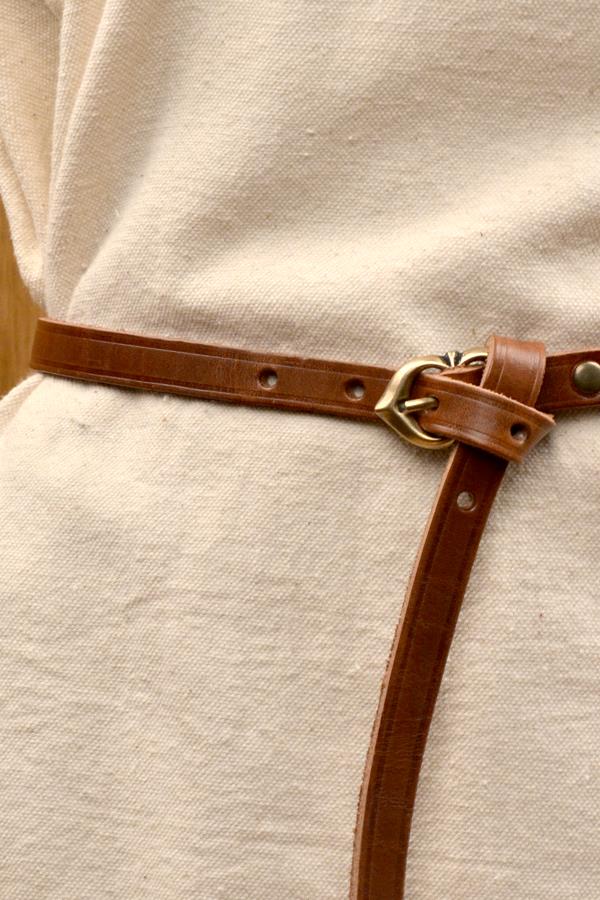 Medieval Long Belt Ruben made of Leather
