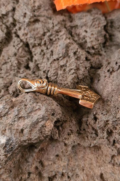 Bronze Thor's Hammer Amulet with Bird Head - Replica