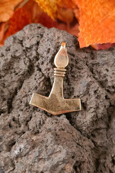 Bronze Thor's Hammer Amulet with Bird Head - Replica