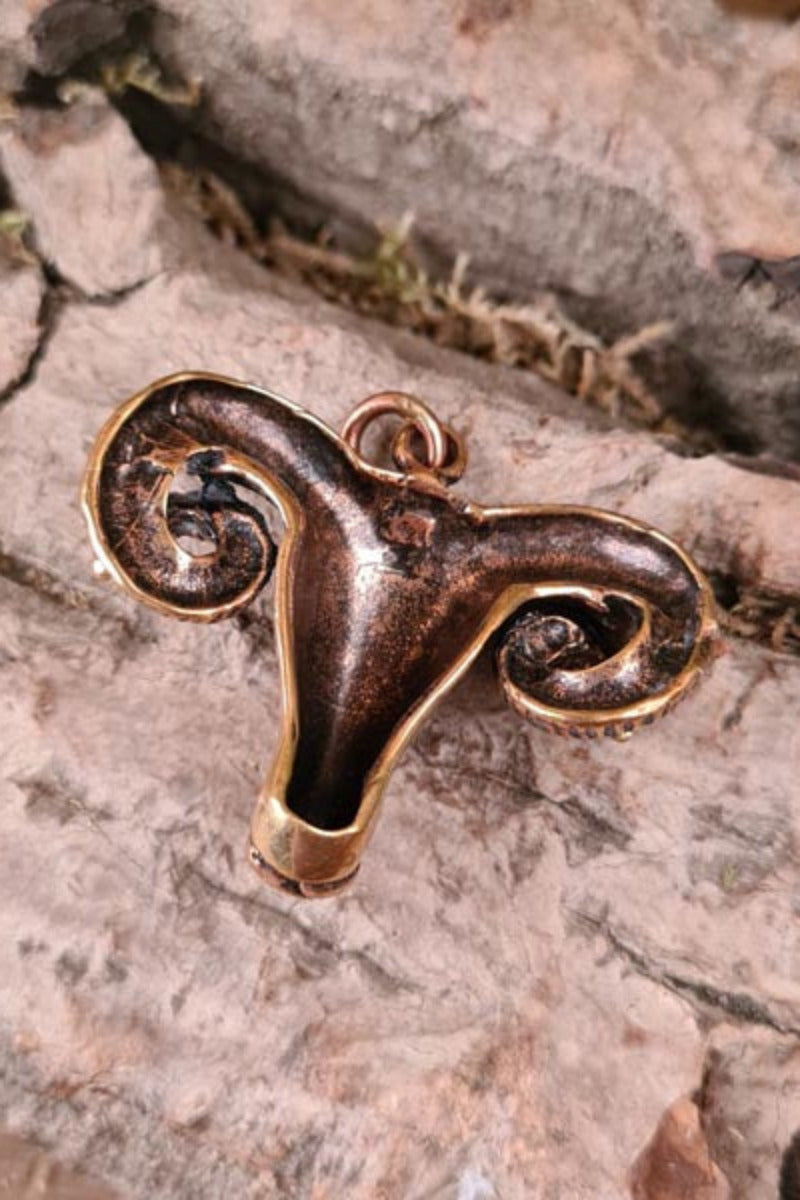 Ram's Head Bronze Amulet