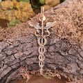 Amulet Antique Bronze Caduceus