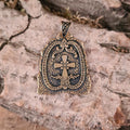Amulett Runenstein von Vallentuna im Urnes-Stil aus Bronze