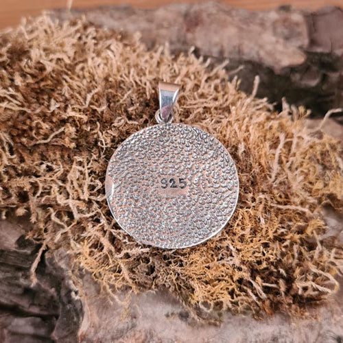 World Tree Amulet with Spiral made of 925 Sterling Silver