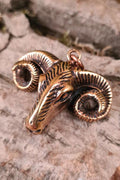 Ram's Head Bronze Amulet