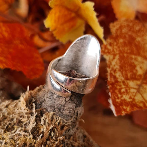 Anglo-Saxon ornate Trewhiddle-style silver-plated ring - replica
