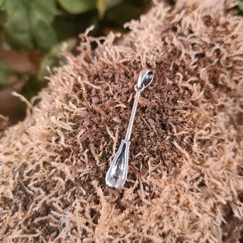 Silver Witch Broom Pendant
