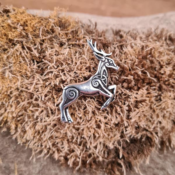 Anhänger Keltischer Hirsch aus Silber