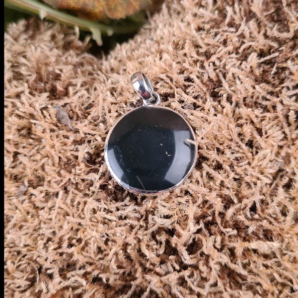 Anhänger Lebensbaum mit Onyx aus Silber