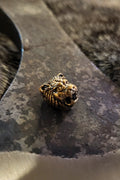 Ancient Bronze Bead Lion Head