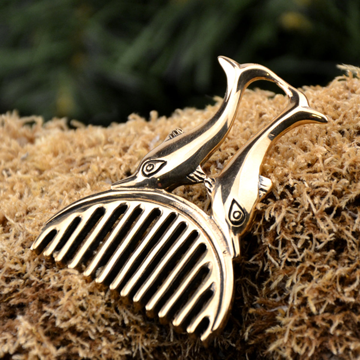Antique Roman bronze hair comb - Replica