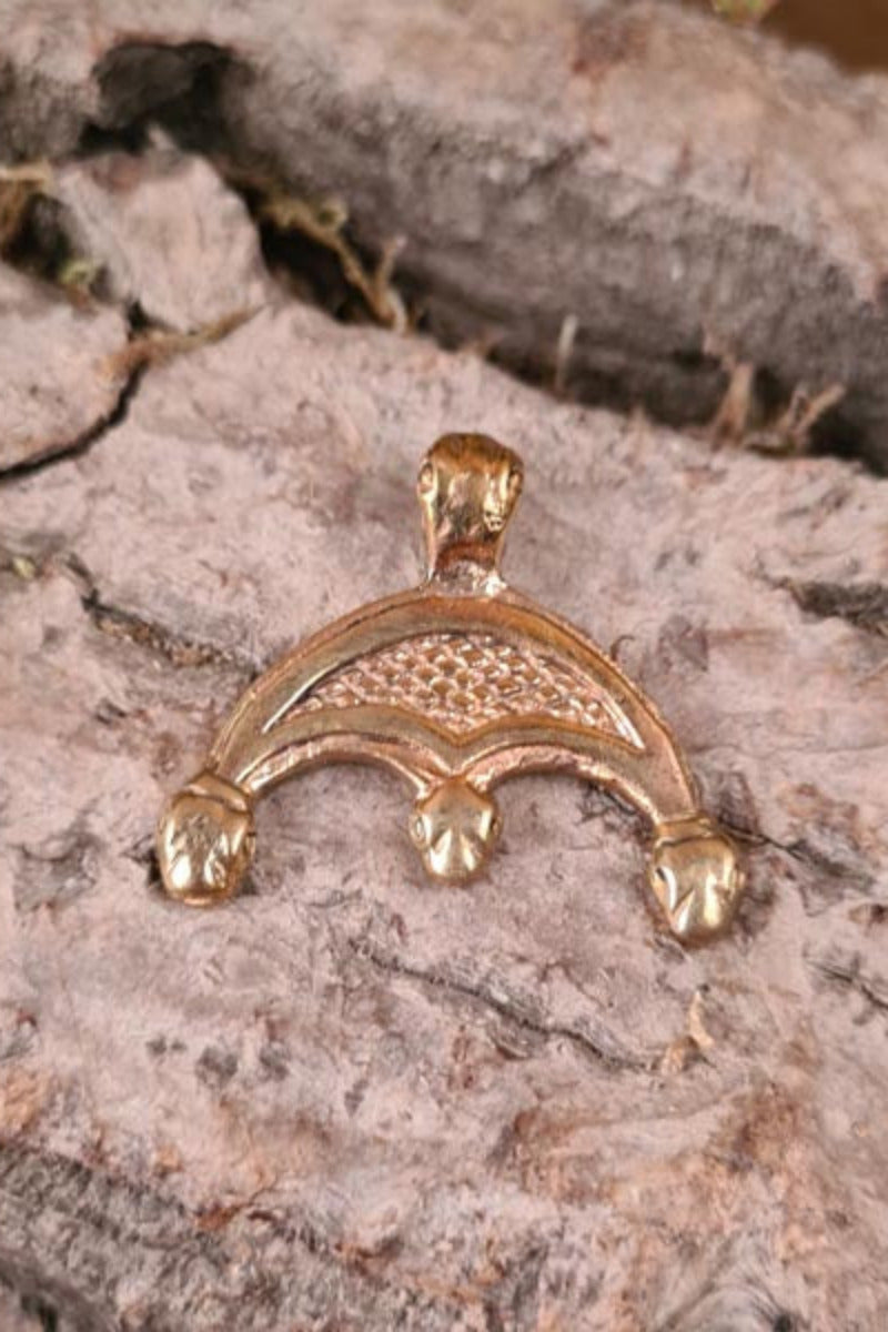 Ancient Bronze Lunula Amulet