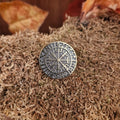 Asatru Brosche Vegvisir mit Runen aus Bronze