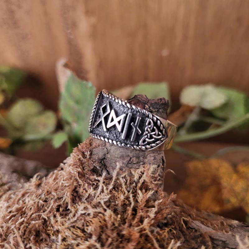 Asatru Ring Helm of Awe made of silver