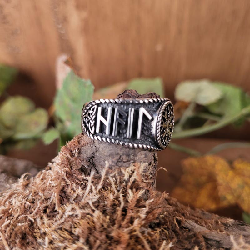 Asatru Ring Helm of Awe made of silver
