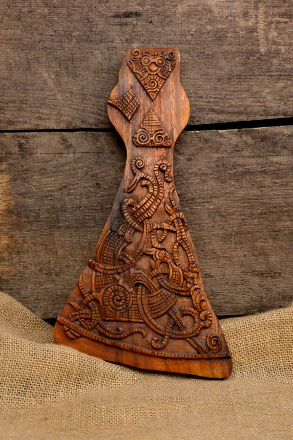 Wikinger Wanddekoration Mammenaxt aus Holz