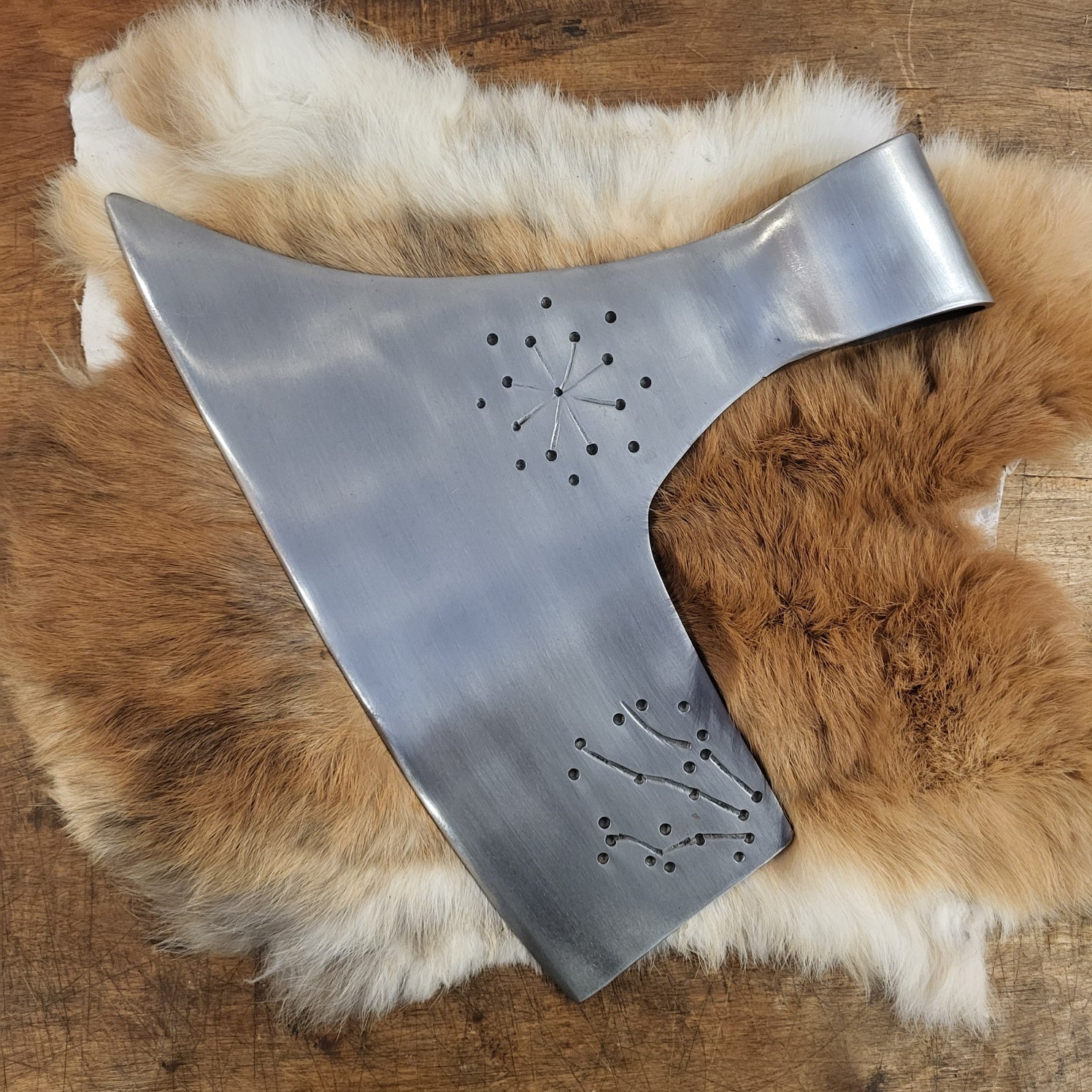 Axe head, battle axe, Bohemia, 15th century, replica - hand-forged