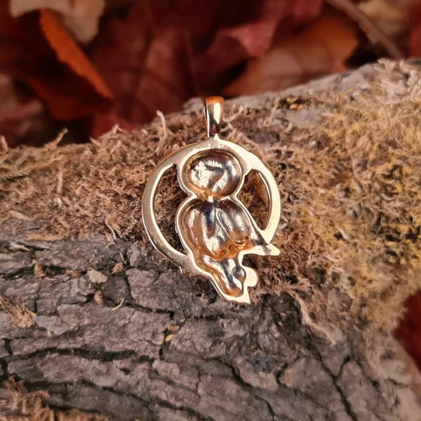 Bronzeamulett Eule