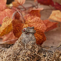 Bronze Ring Spirals with Stone