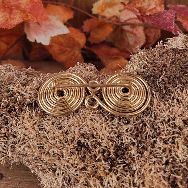 Bronzezeit Spiralfibel aus Messing - Replik