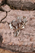Brosche Schotten Distel aus Bronze