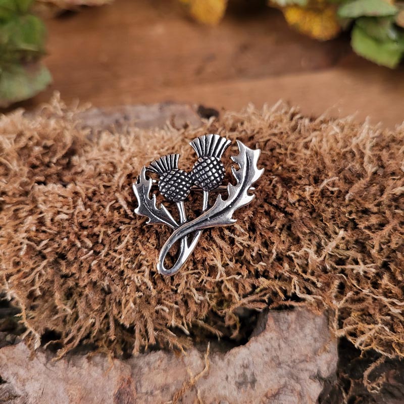 Silver Thistle Brooch