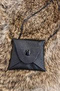 Leather neck pouch