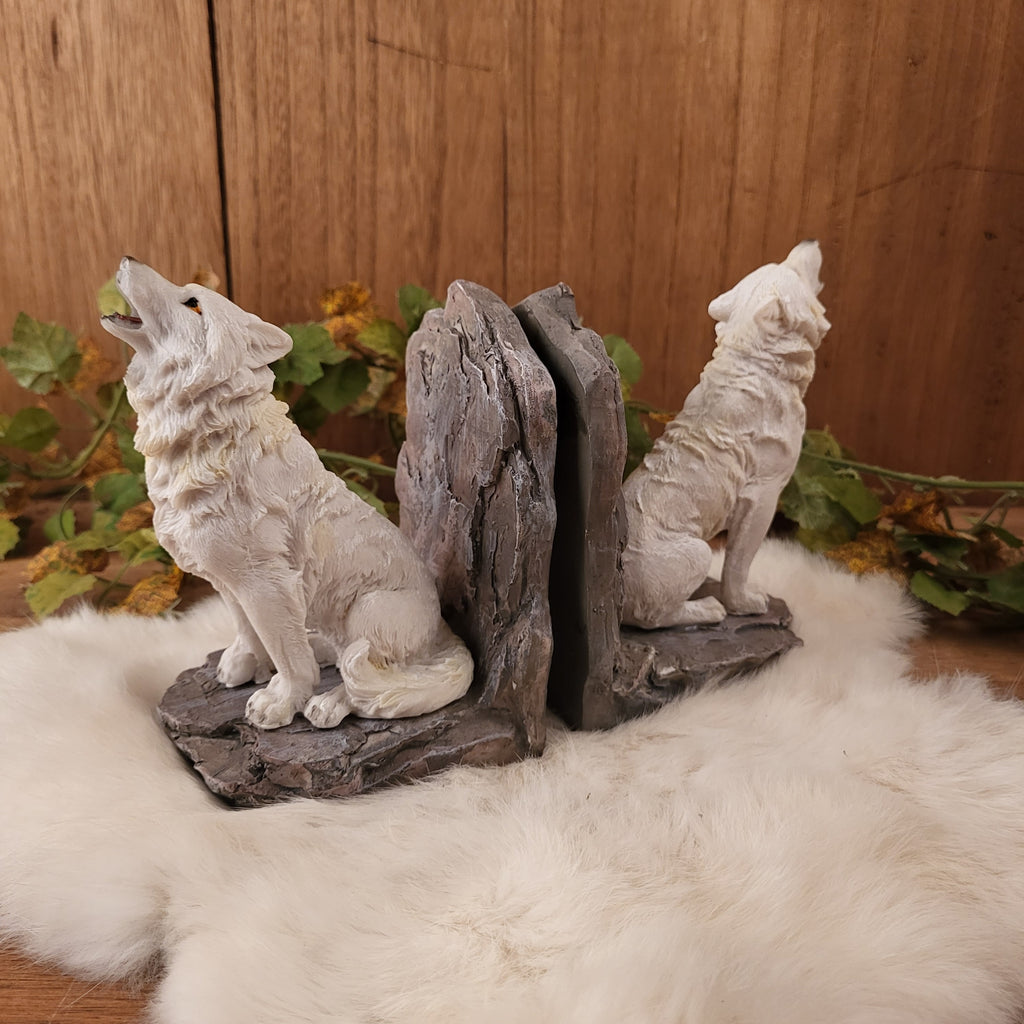 Buchstützen Polar Wolf - Wächter des Nordens
