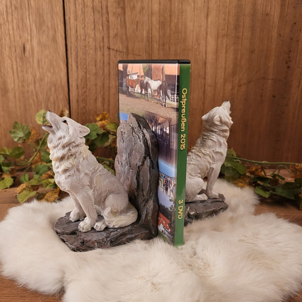 Buchstützen Polar Wolf - Wächter des Nordens