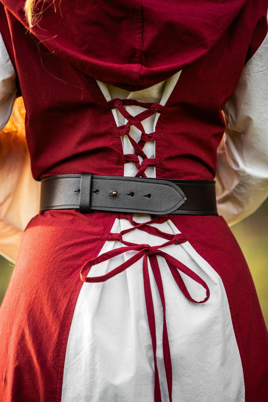 Ladies' leather corset belt
