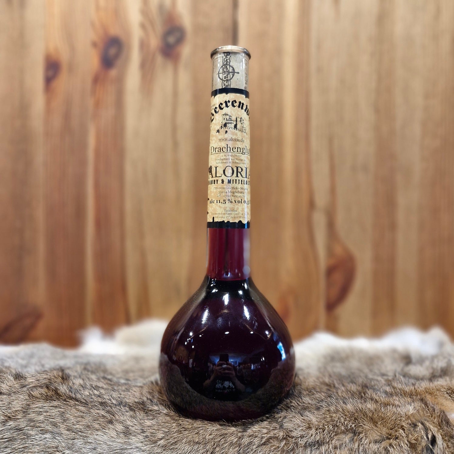 Dragon's Glow - Mead with Cherry & Elderflower Wine in Elixir Bottle