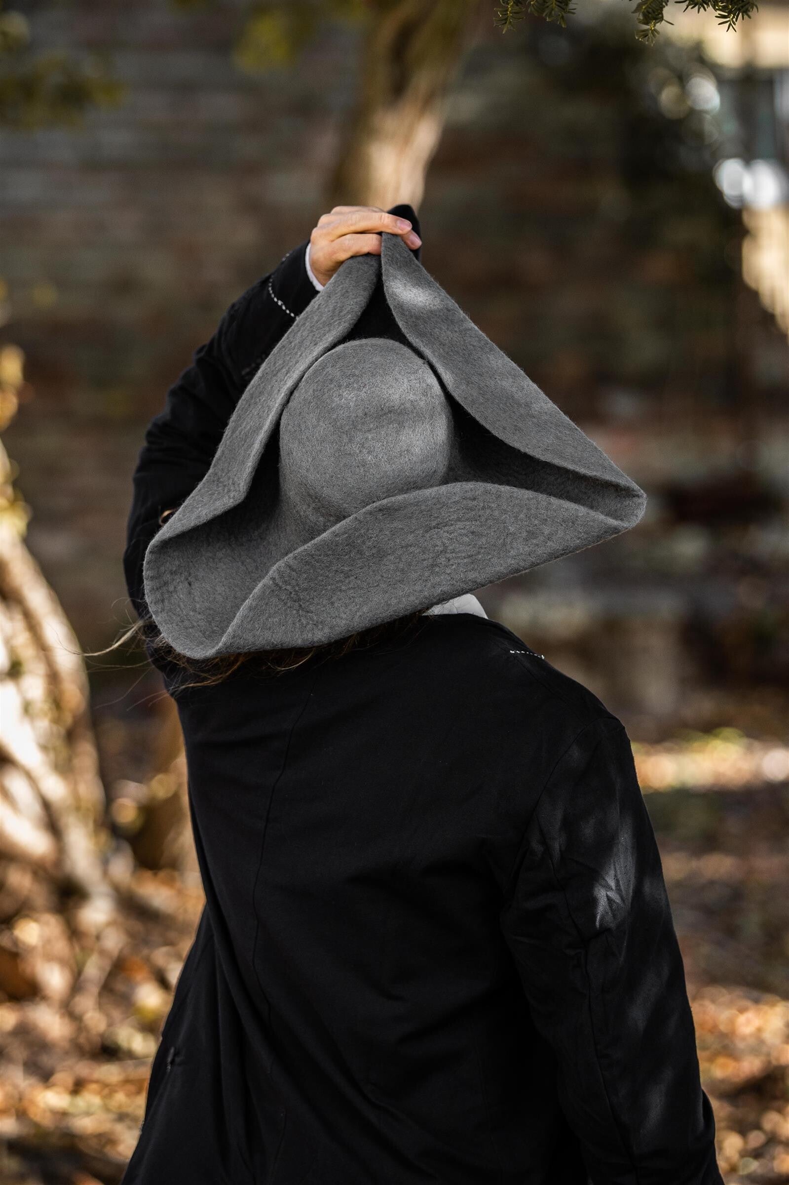 Wool felt tricorn hat
