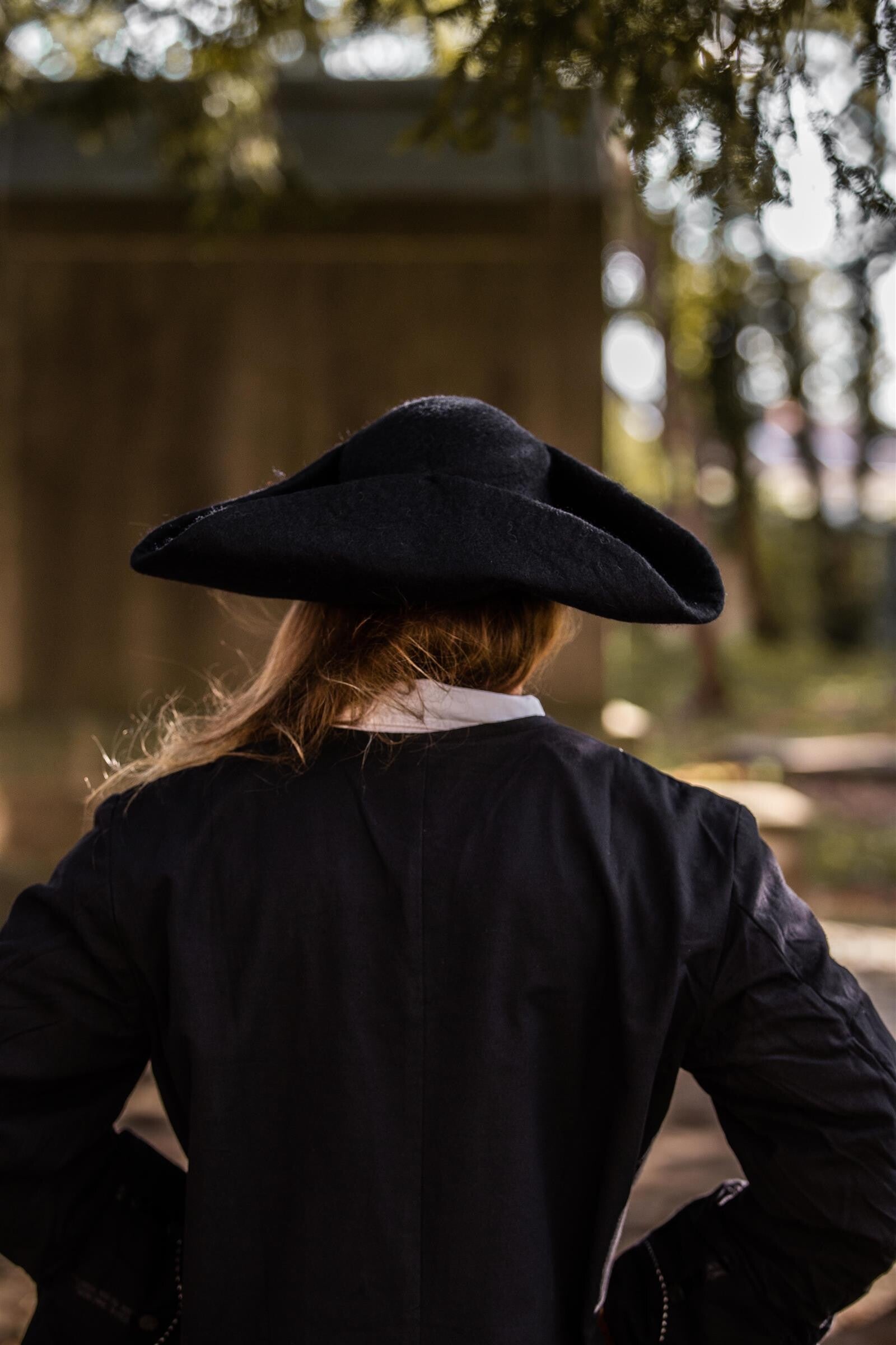 Wool felt tricorn hat