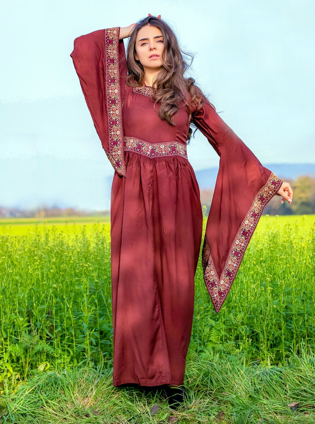 Noble Medieval Viscose Dress