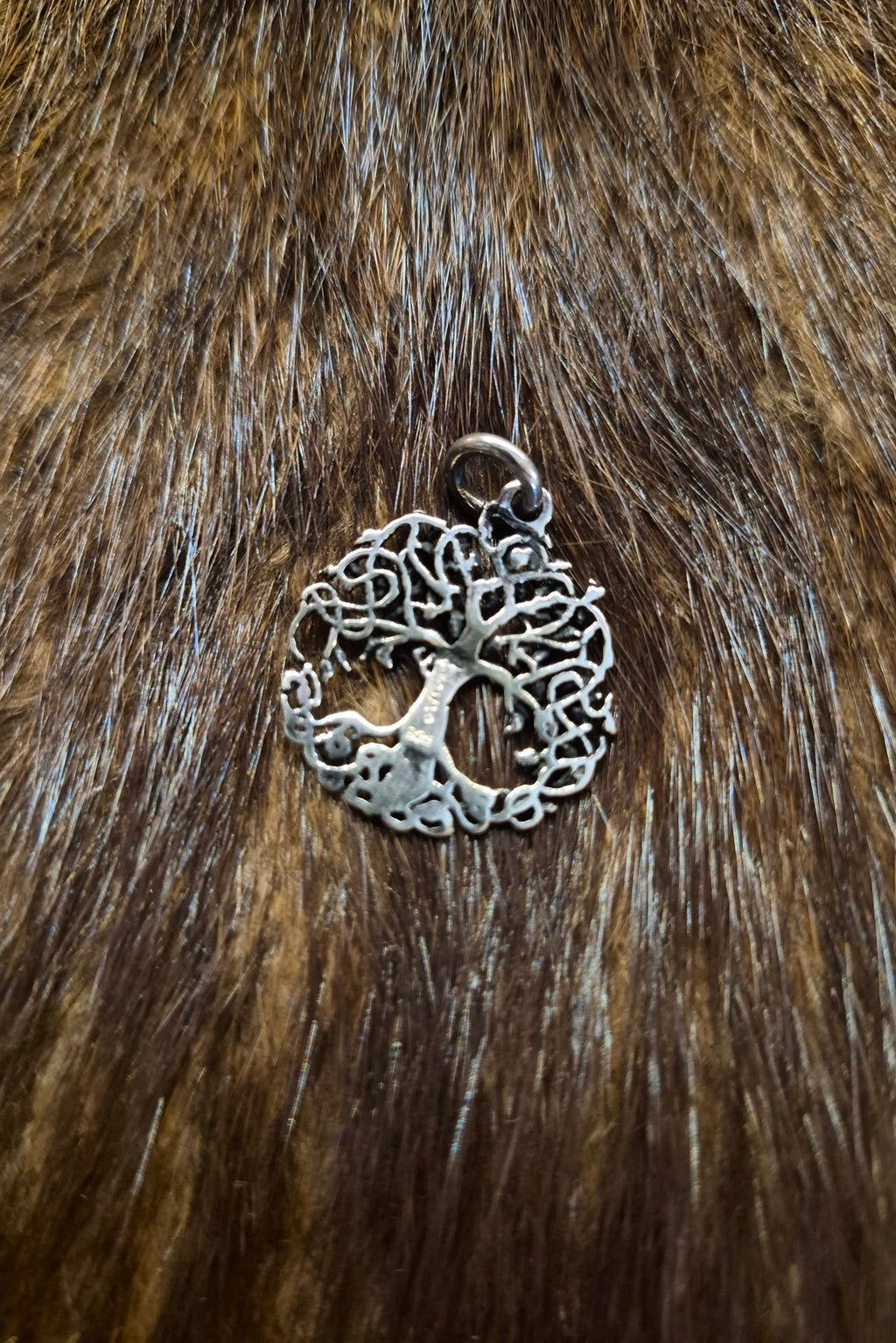 Elfen Amulett Baum des Lebens aus Silber Rückseite