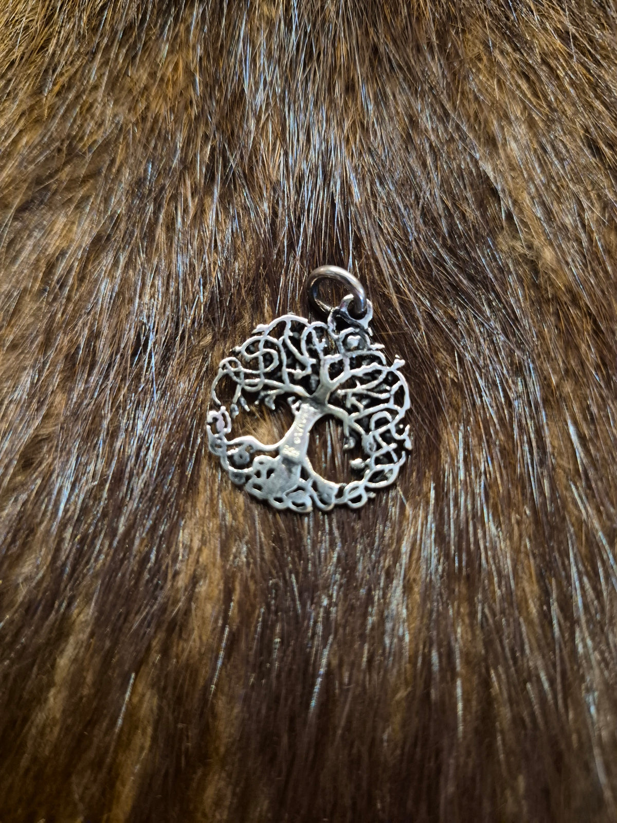 Elfen Amulett Baum des Lebens aus Silber Rückseite