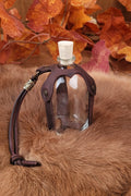 Elixierflasche mit Lederhalter und Runen Perle