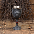 Fantasy Chalice Black Wolf with Stainless Steel Insert - Decoration