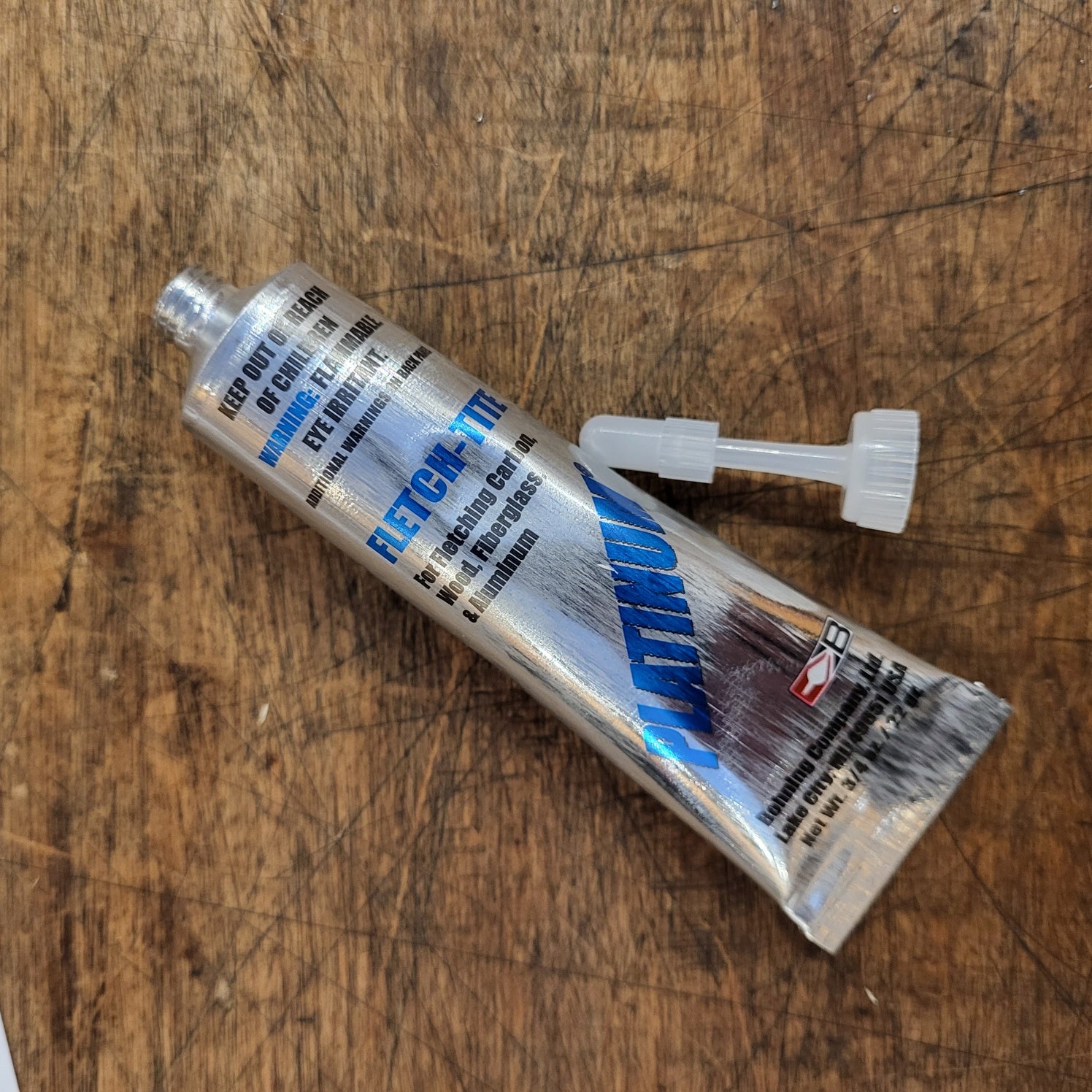 Fletch-Tite Platinum Adhesive for Arrow Building 3/4 oz. Tube