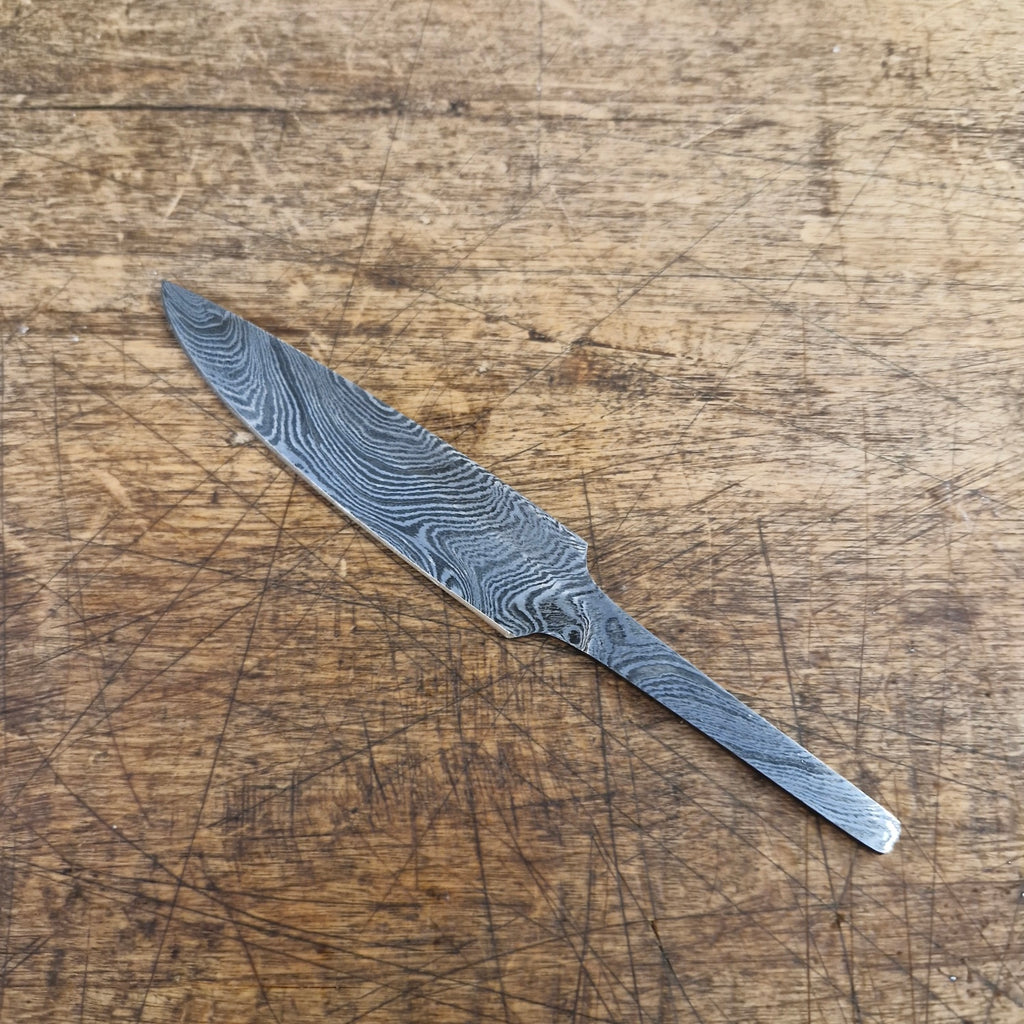 Early Medieval Damascus Steel Knife Blade for DIY Knife Making