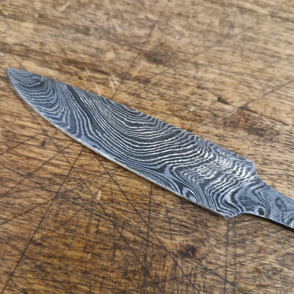 Early Medieval Damascus Steel Knife Blade for DIY Knife Making