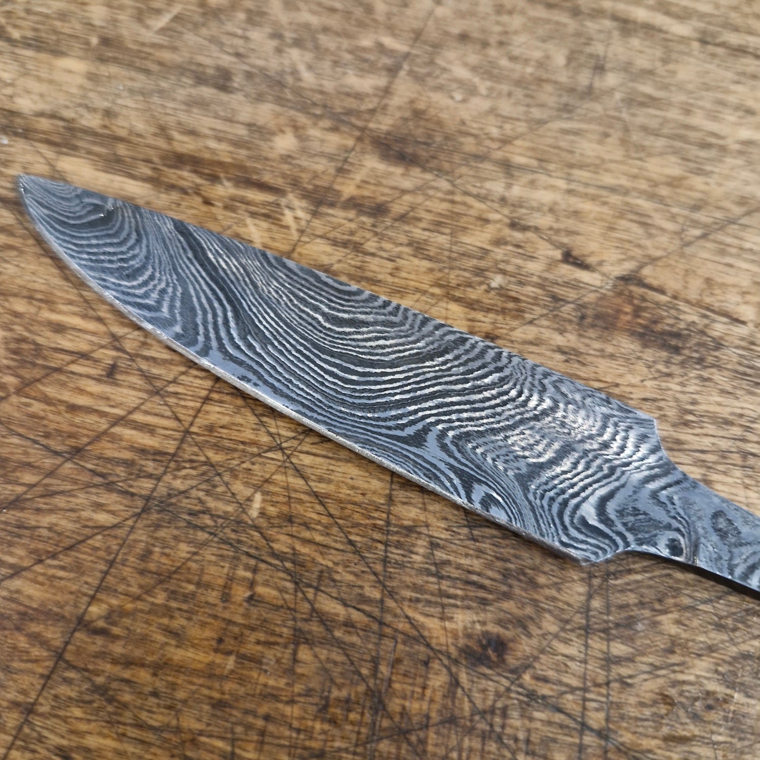 Early Medieval Damascus Steel Knife Blade for DIY Knife Making