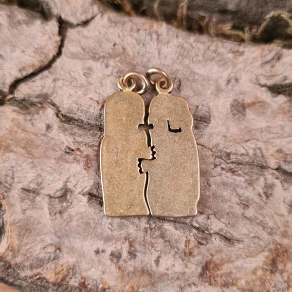 Frühmittelalter Anhänger Wikingerpaar aus Bronze