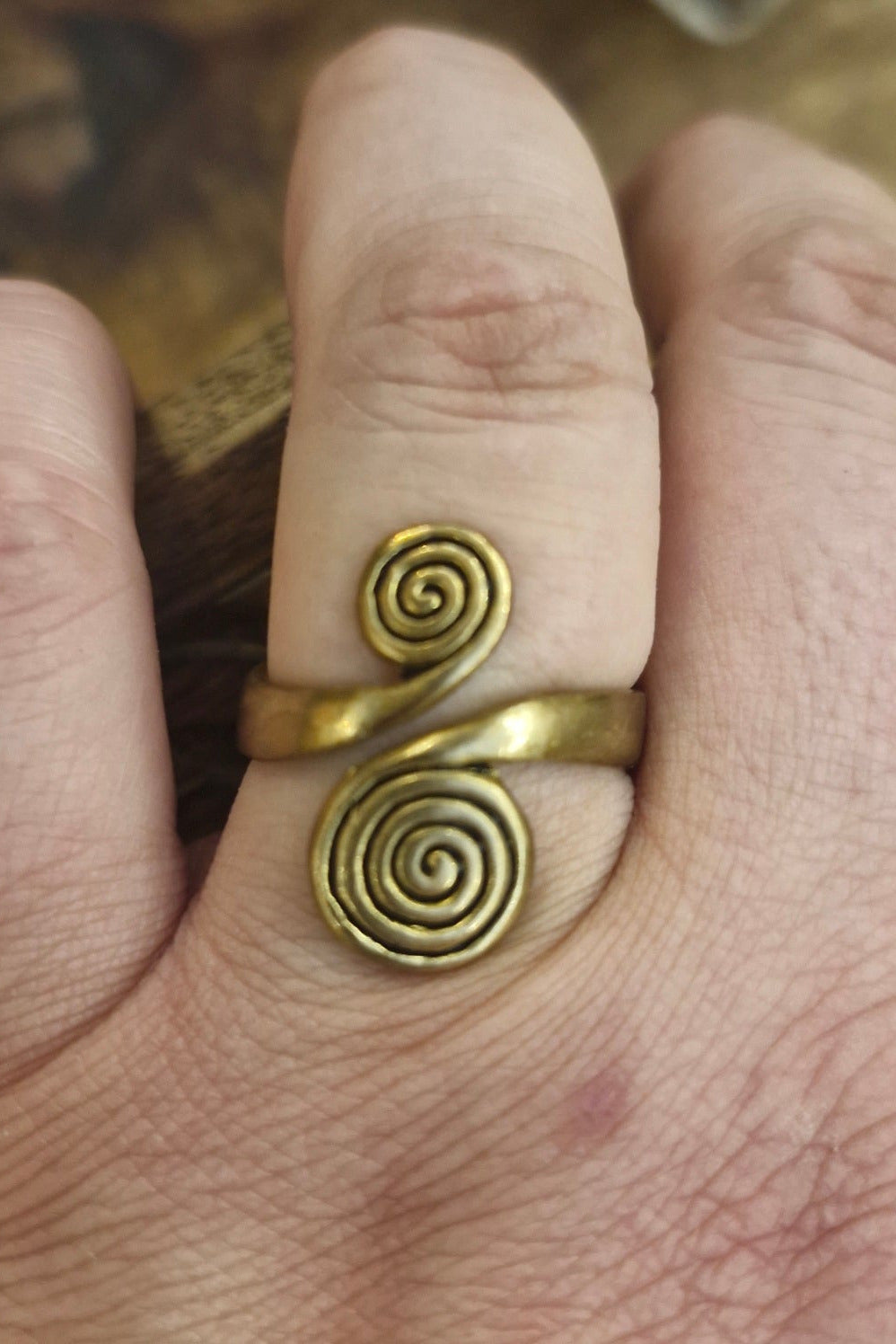 Frühmittelalter Spiralenring aus Bronze
