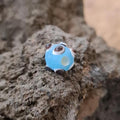 Franken Glasperle Schichtaugen hellblau weiß schwarz