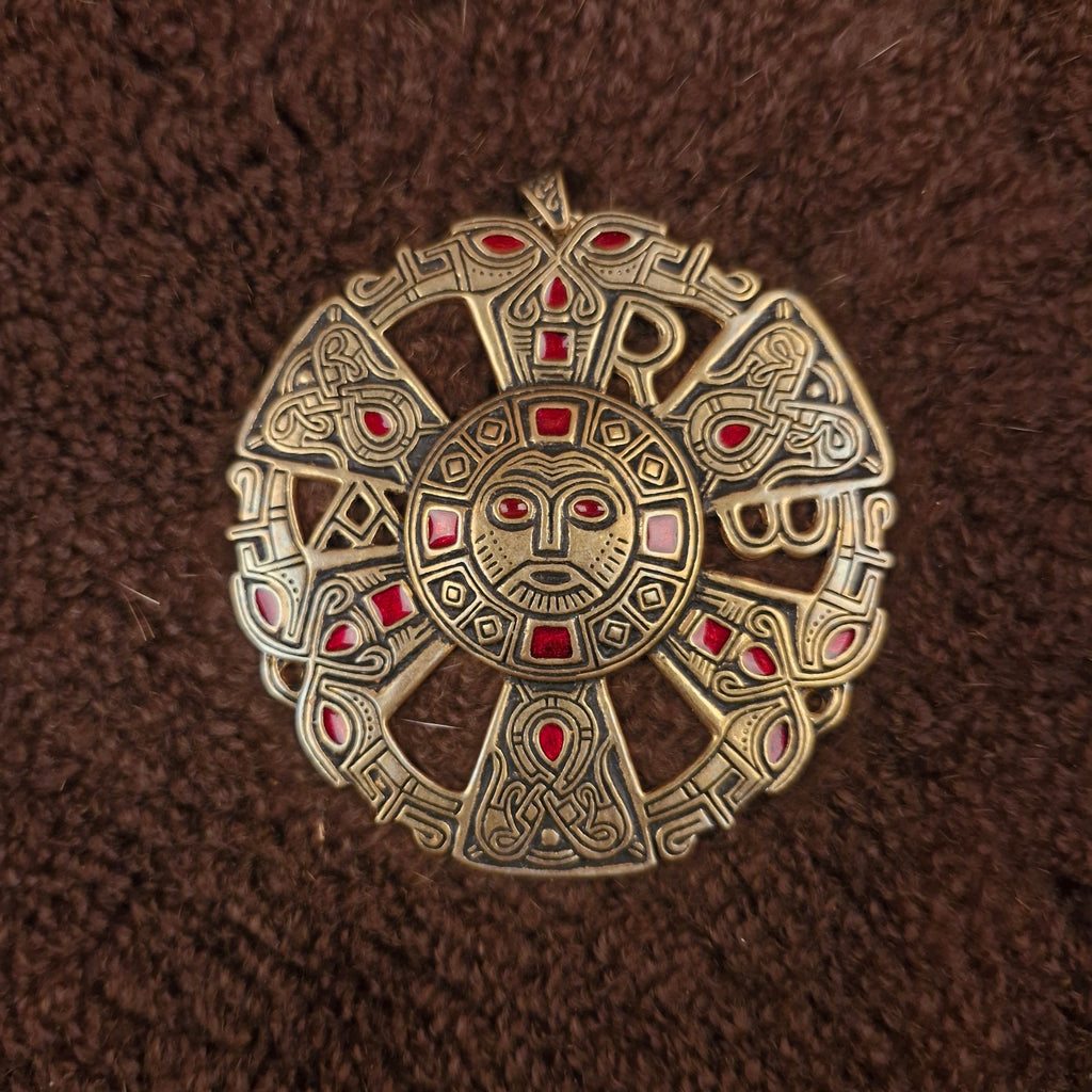 Franken Scheibenamulett von Limons aus Bronze - Replik