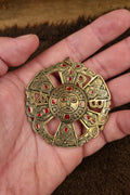 Frankish disc amulet from Limons made of bronze - replica