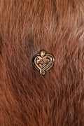 Early Medieval Avar Belt Fitting Heart Bronze for 1.5 cm Straps - Replica